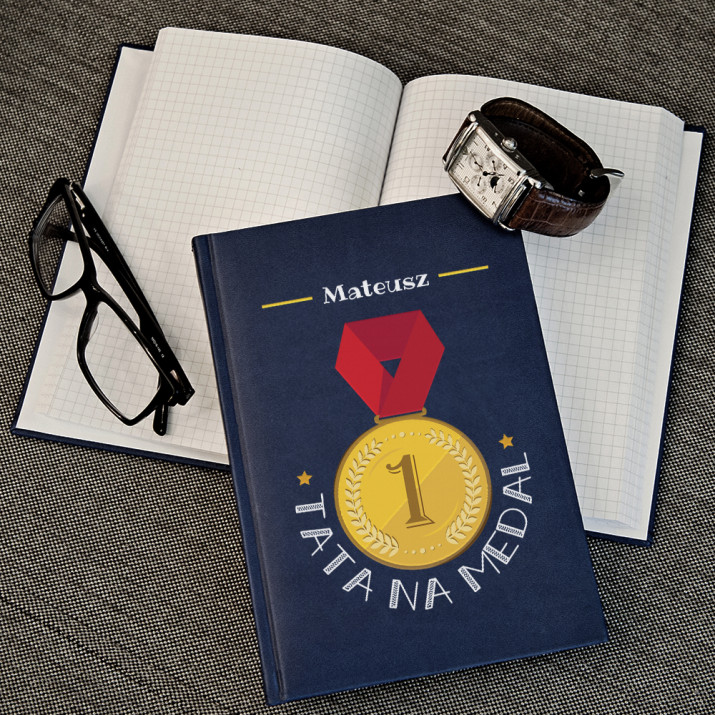 Tata na medal - notatnik A5 z nadrukiem